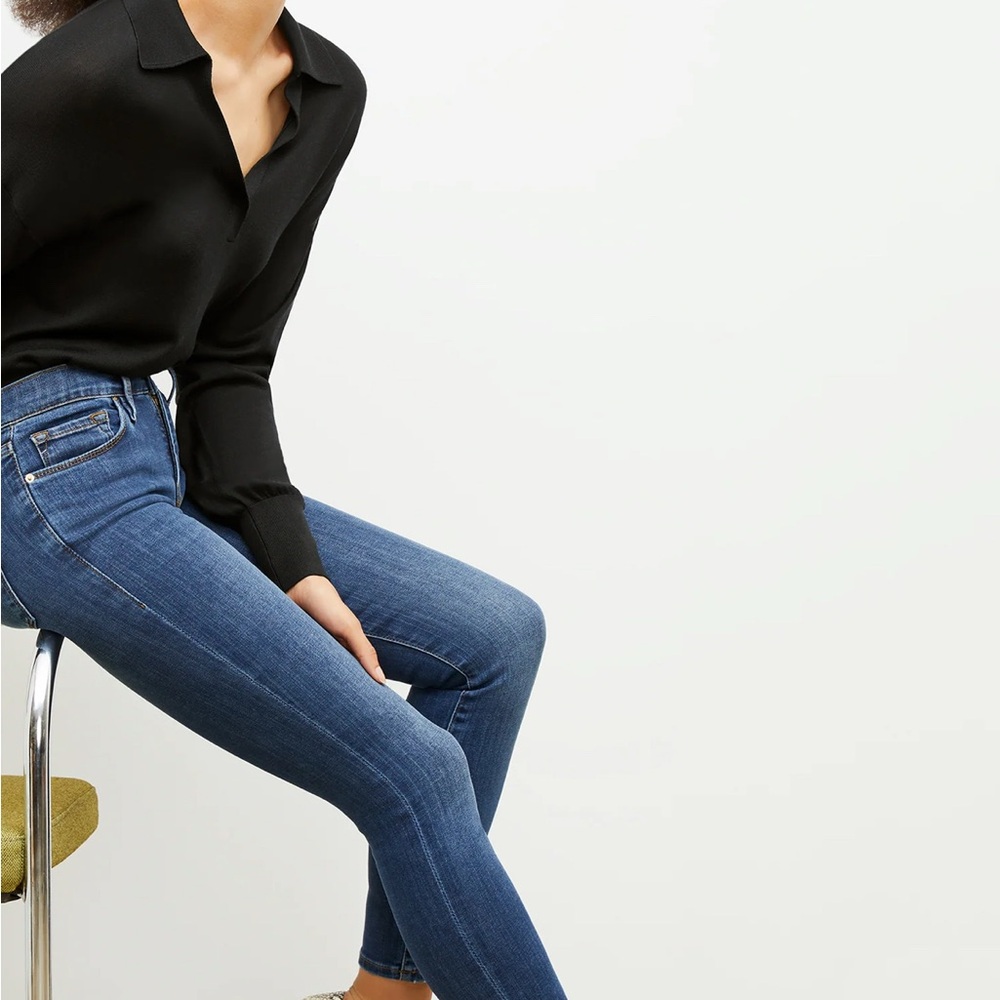 Frame Denim Blue Skinny Jeans with Stretch